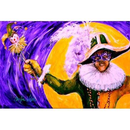 Carolines Treasures Carolines Treasures MW1109PLMT Mardi Gras Hey Mister Fabric Placemat MW1109PLMT